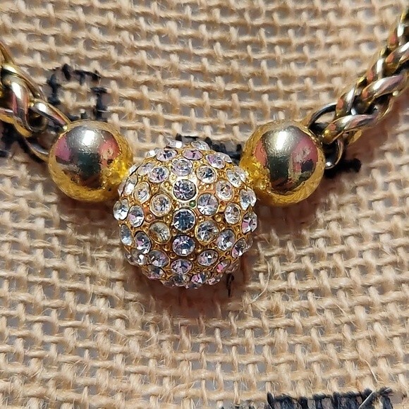 Vintage Goldtone and Rhinestone Necklace - Picture 3 of 7